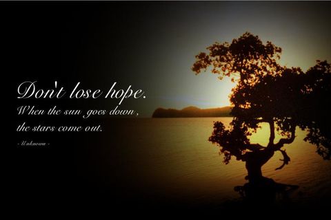 Never give up....
