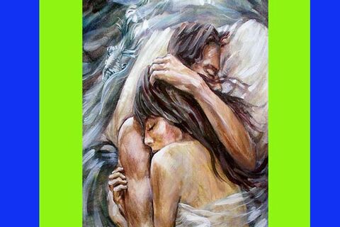 Embracing you in my strong arms, 