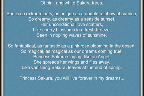 Cherry Blossoms, Princess Sakura II