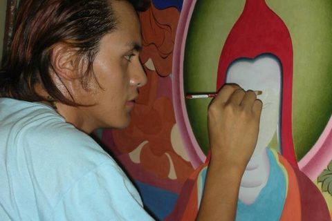 10zin Finest scrolling thangka painting.