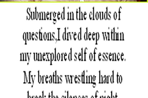 GREEN LEAVES: WILLIAMSJI MAVELI - PIUSHA SINGH, INSPIRATIONAL POEM, UNWRITTEN WORD
