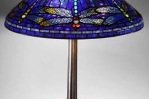 Blue Tiffany lamp 