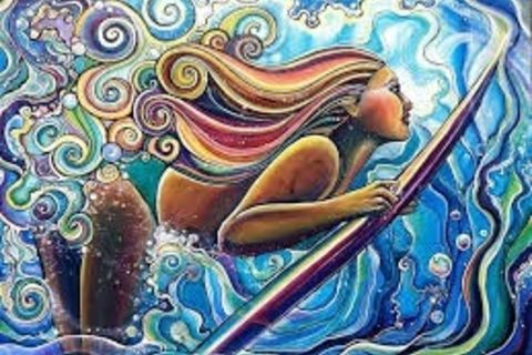 the surfer in the wave 