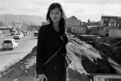 Walking with my love in Ulaanbaatar,Mongolia 
