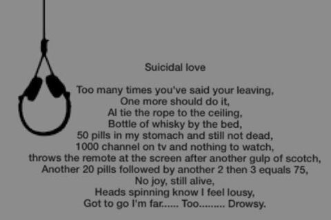 Suicidal lover