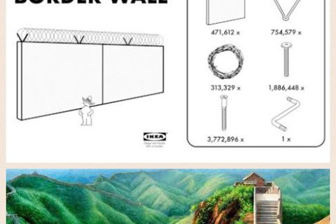 mock Mexicana border Wall by IKEA :)))