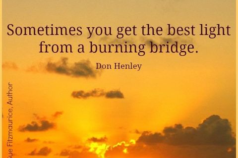 Burning down bridges Spiritually