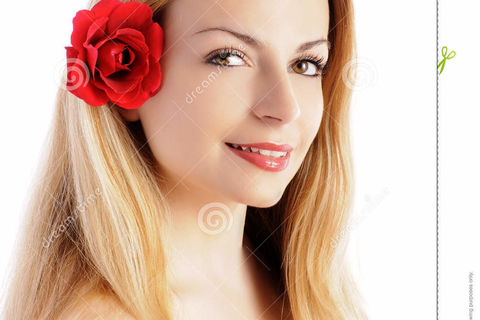 THE GIRL WITH A ROSE IN HER HAIR