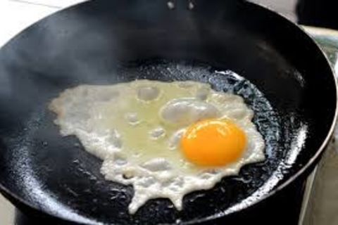 egg in a frying pan 