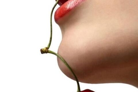 With lips like a cherry tree...