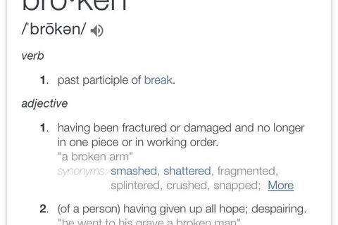 Perfectly broken