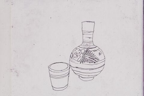 Clay water jugs &amp; Rusted copper pots