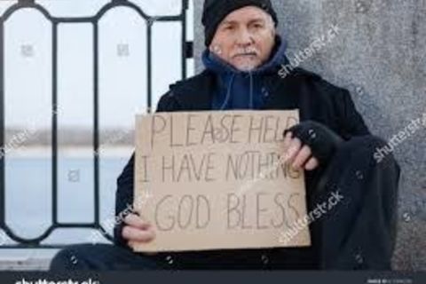 The Poor Old Homeless Man