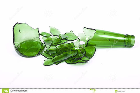 Bathing in broken glass 
