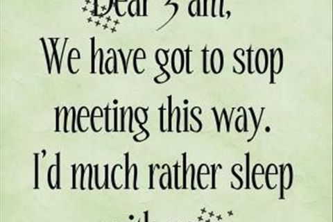 Counting sheepless nights ?