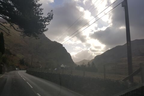 Driving through Snowdonia, Wales, U.K.