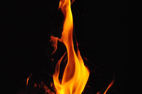 The unlit fire