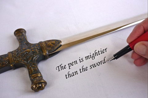 ‘The ‘Pen is more powerful than the sword’