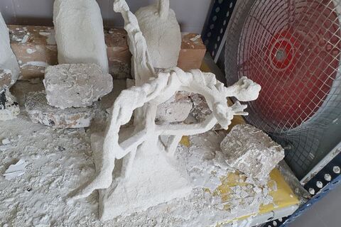 Goddess and sculptor.
