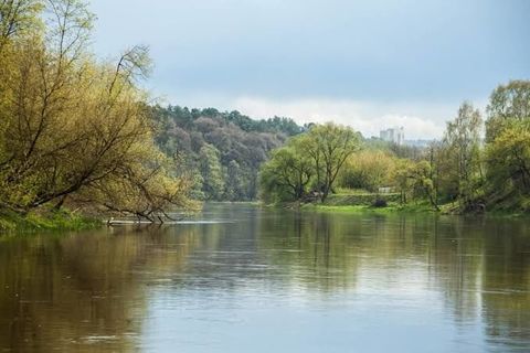 River running wide.