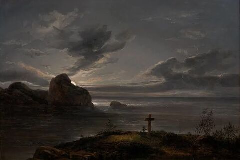 His grave.
