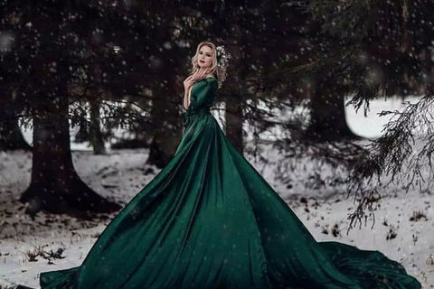 The green velvet gown