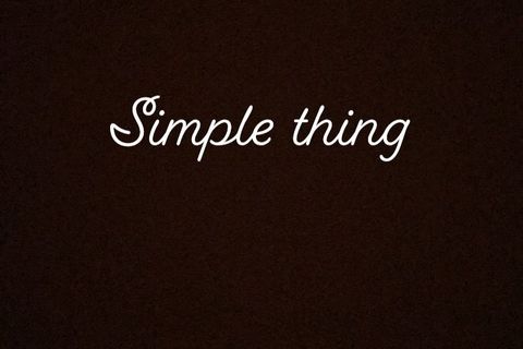 Simple thing 