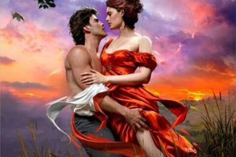 Symbolic skies of firey passion. 