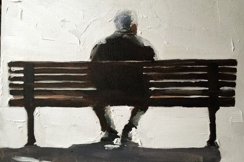 WHILE SITTING ON THE LAST BENCH