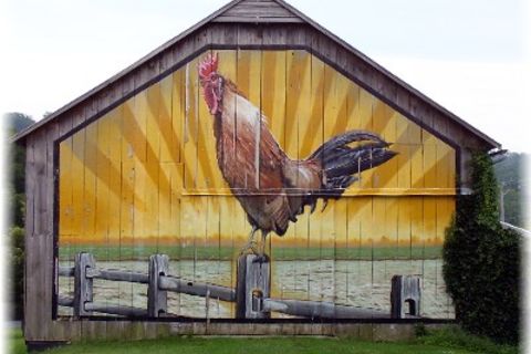 in a barn in a hole there slept a golden rooster
