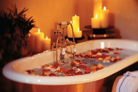 My bath-tub...hot water....candles & me💕