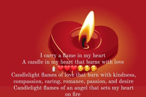 Candlelight Flame For Love 