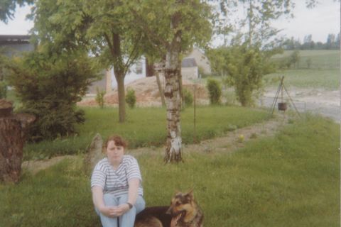 The young man and the German Shepherd