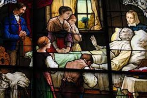 Only son forsaking his filial promise to father on his deathbed