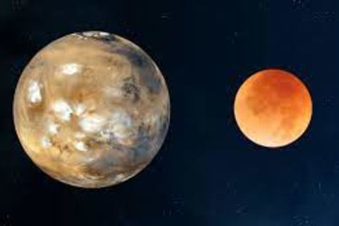 Mars and Moon