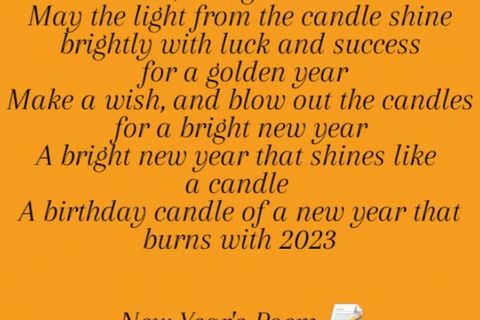 New Year's Candle 