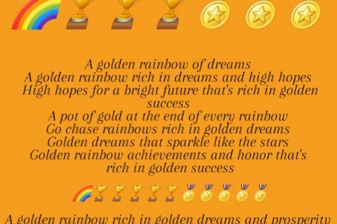 Golden Rainbow of Dreams and Success