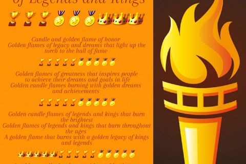 Golden Candle Flames of Legends and Kings