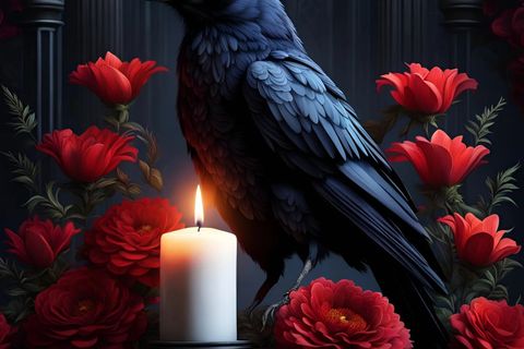 The Raven's Candle Flame