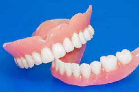 Blunt edges of lower dentures...