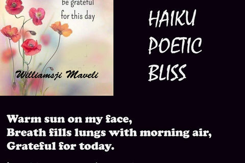 Haiku (Three lines, 5-7-5 syllables)