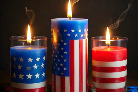 American Flames of Valor: Red, White, and Blue