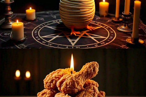 Chicken Sacrifice: Candles and Bones 