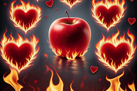 Flaming Hearts: Red Apple of Desire 
