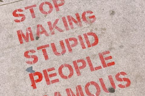 WHY DO PEOPLE WANT TO LOOK STUPID ON PURPOSE?