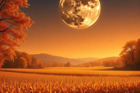Harvest Moon Over Cornfields