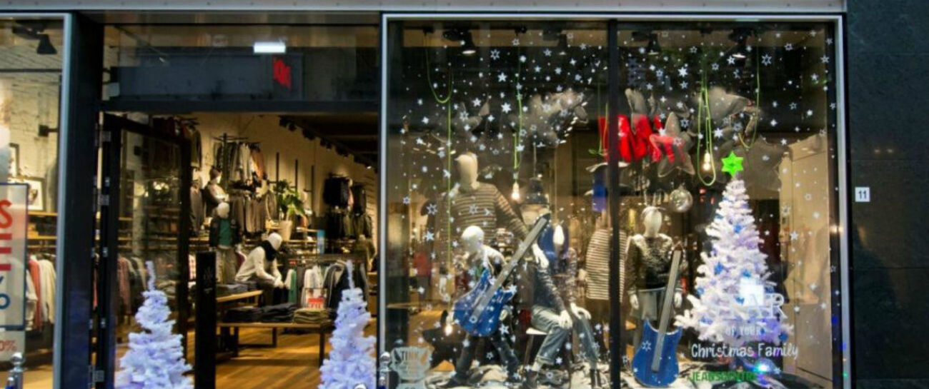 CHRISTMAS TREE IN THE WINDOW