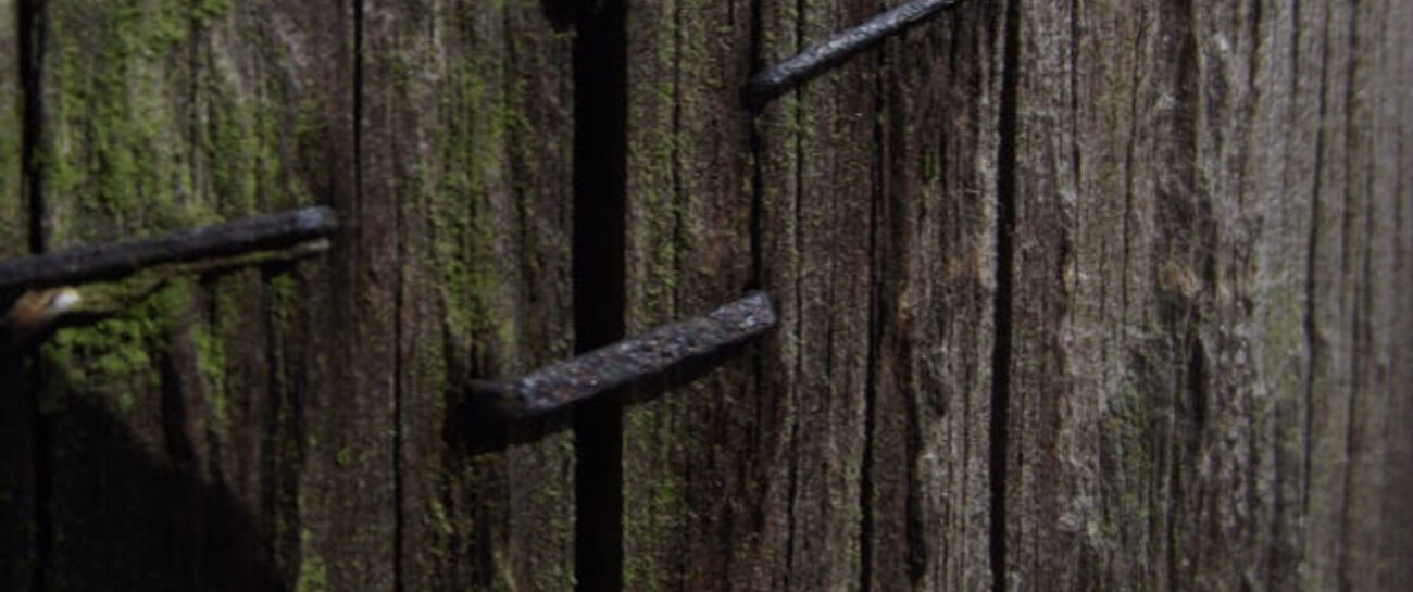 Staples in a lamp post