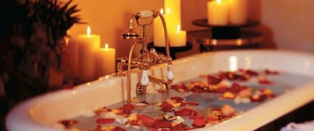 My bath-tub...hot water....candles & me