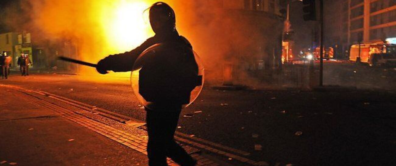 Caught in a riot